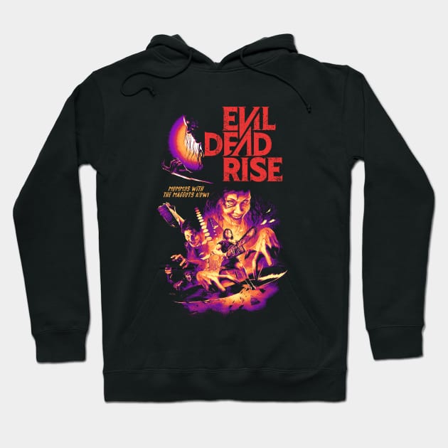 Vintage Retro Evil Dead Rise Hoodie by OrcaDeep